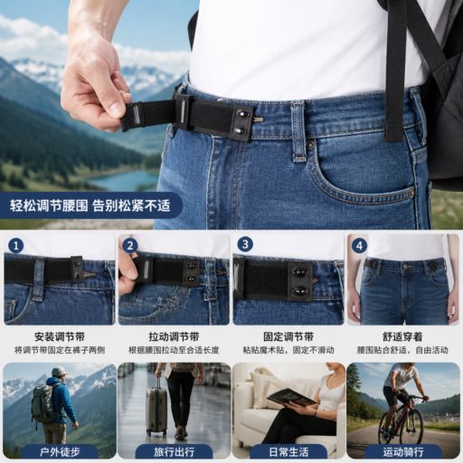 HAILTH Tactical Metal Hook Elastic Belt (Buy 1 Get 1 Free)