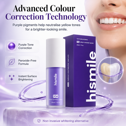 💜 LIMITED-TIME 50% OFF! ✨ V34 Colour Corrector Serum – Advanced Purple Colour Correction Technology. Neutralises Yellow Tones For A Brighter, More Confident Smile 🌙