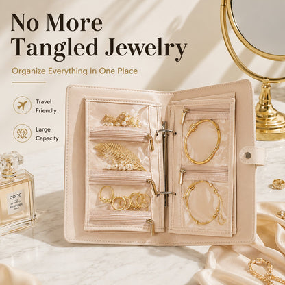 No More Tangled Necklaces – Luxury Travel Jewelry Organizer Book